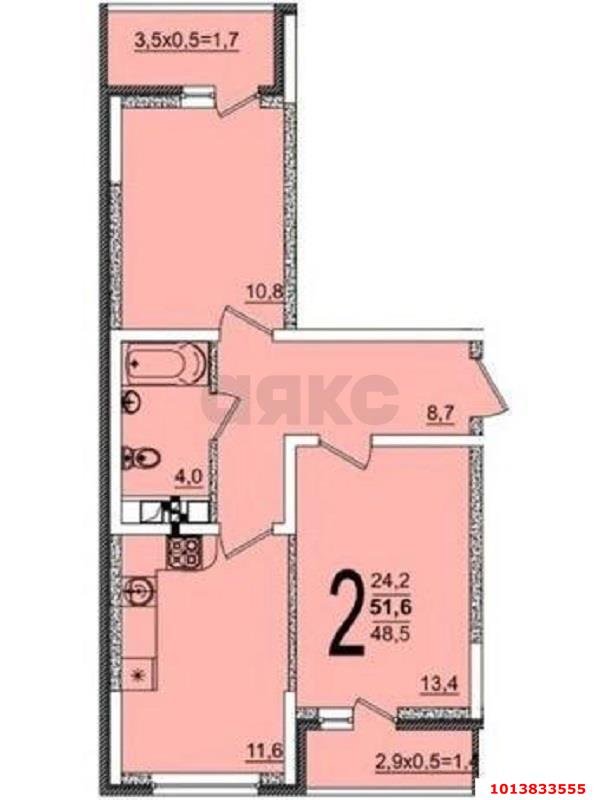 Фото №13: 2-комнатная квартира 55 м² - Краснодар, жилой комплекс Грани, ул. Западный Обход, 45к5