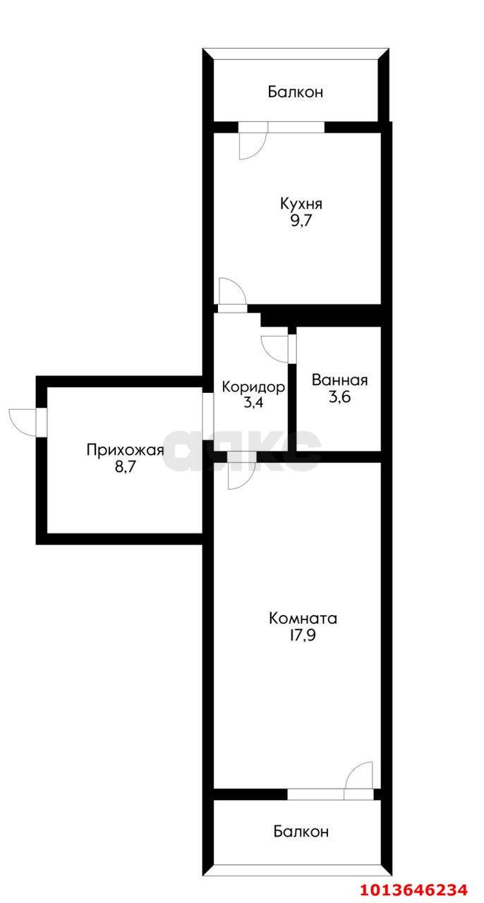 Фото №12: 2-комнатная квартира 43 м² - Краснодар, Молодёжный, ул. 3-я Целиноградская, 9