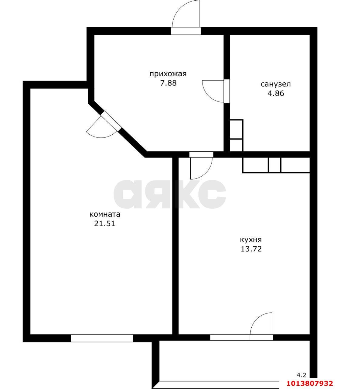 Фото №10: 1-комнатная квартира 51 м² - Краснодар, Фестивальный, пр-д Дальний, 9к1