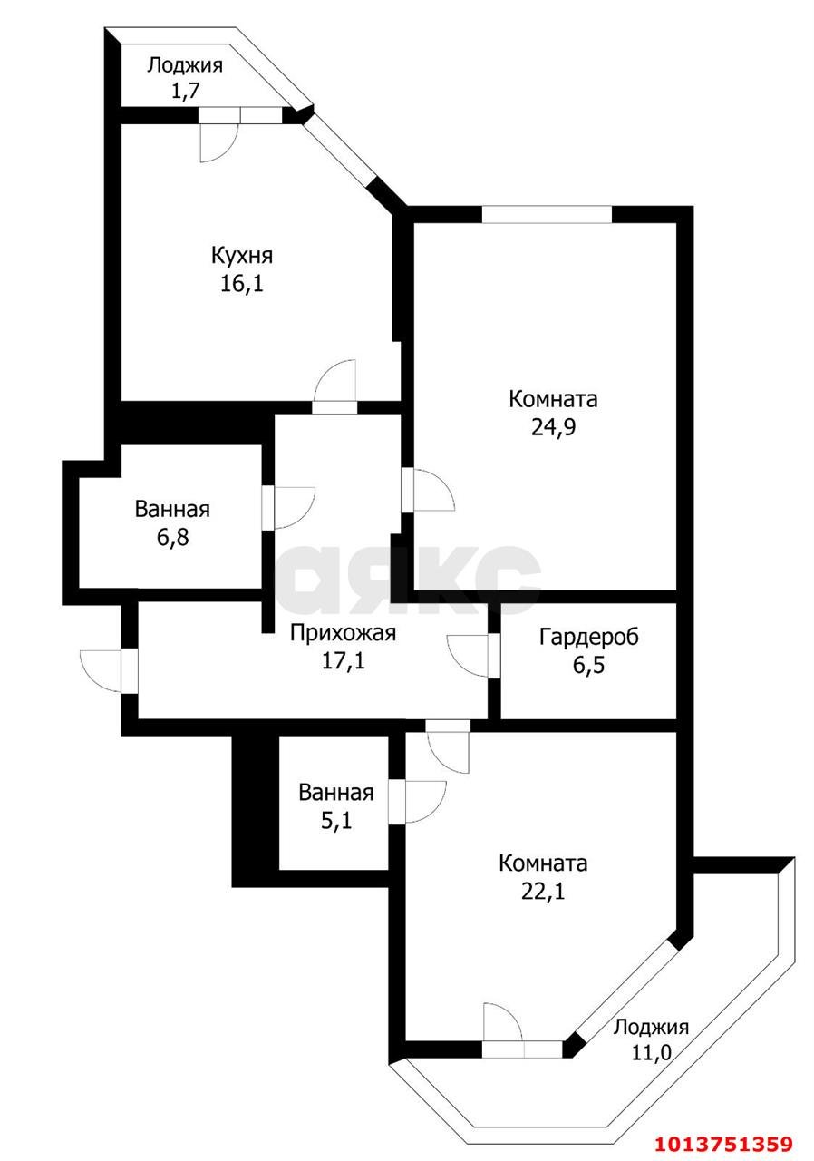 Фото №14: 2-комнатная квартира 97 м² - Краснодар, Центральный, ул. Промышленная, 49/2