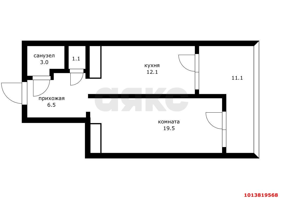 Фото №8: 1-комнатная квартира 53 м² - Краснодар, жилой комплекс Парусная Регата, ул. Автолюбителей, 1Дк1