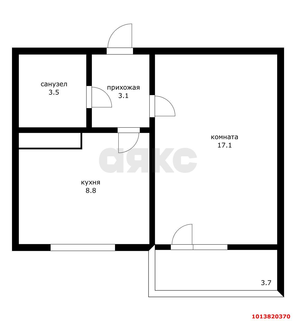 Фото №13: 1-комнатная квартира 35 м² - Яблоновский, жилой комплекс Солнечный, ул. Солнечная, 55/1к2