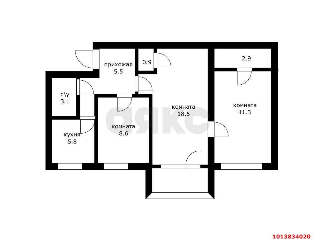 Фото №11: 3-комнатная квартира 60 м² - Краснодар, Черёмушки, ул. Ставропольская, 189