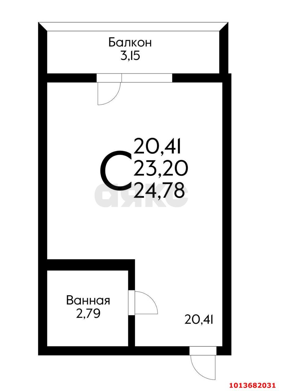 Фото №7: Студия 26 м² - Краснодар, Славянский, ул. Заполярная, 45