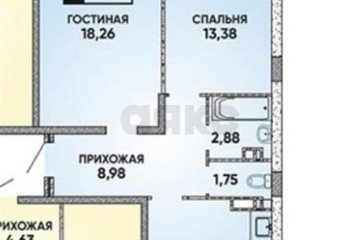 Фото №3: 2-комнатная квартира 58 м² - Краснодар, мкр. Достояние, ул. Конгрессная, 33к1