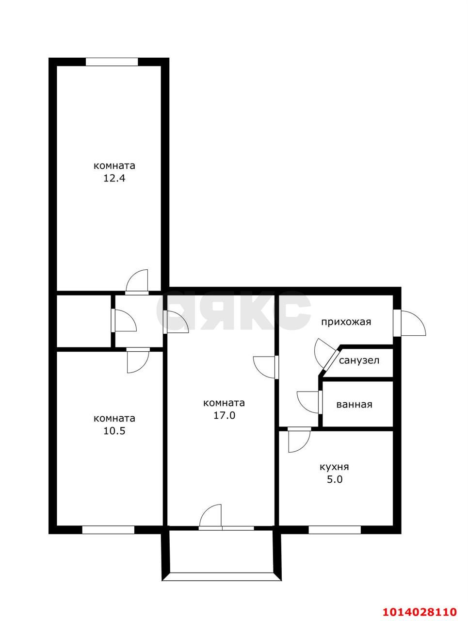 Фото №14: 3-комнатная квартира 60 м² - Краснодар, Центральный, ул. Котовского, 119