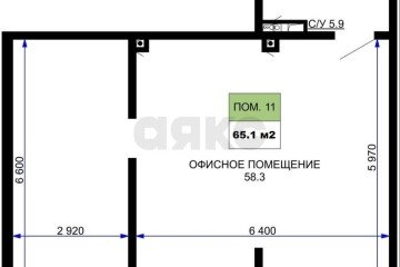 Фото №2: Торговое помещение 66 м² - Краснодар, мкр. жилой комплекс Дыхание, ул. Лётчика Позднякова, 2к23