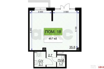 Фото №2: Торговое помещение 44 м² - Краснодар, мкр. жилой комплекс Ракурс, ул. имени Героя Ростовского, 8к7