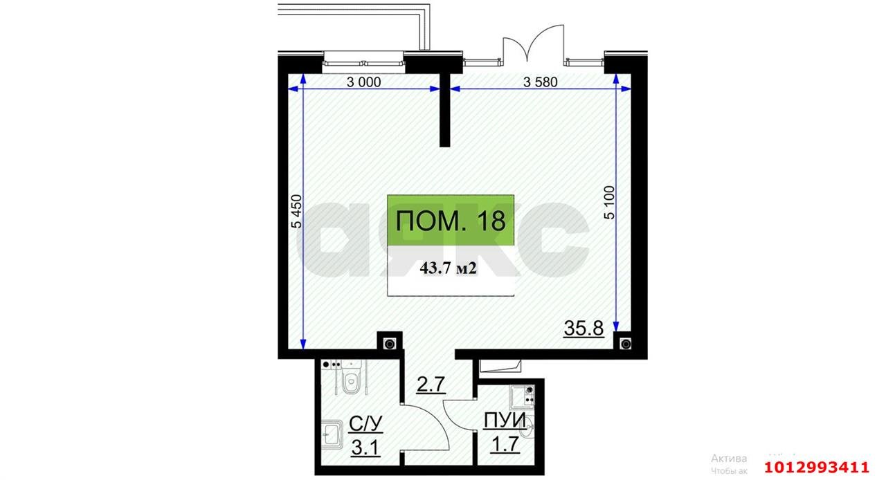 Фото №2: Торговое помещение 44 м² - Краснодар, жилой комплекс Ракурс, ул. имени Героя Ростовского, 8к7