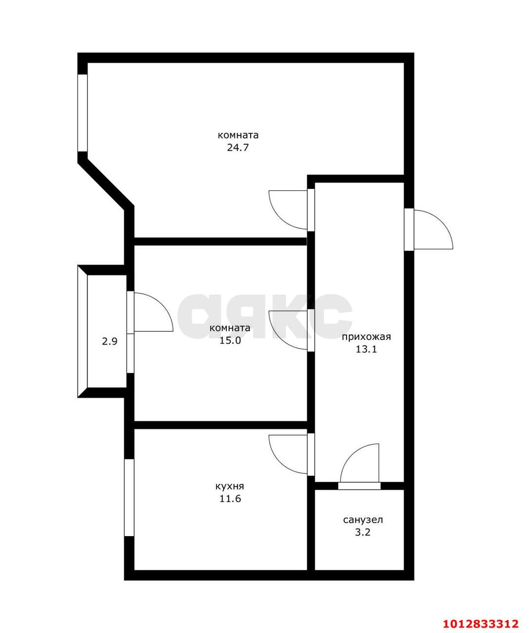 Фото №11: 2-комнатная квартира 70 м² - Краснодар, Прикубанский внутригородской округ, ул. Ивана Рослого, 18к2