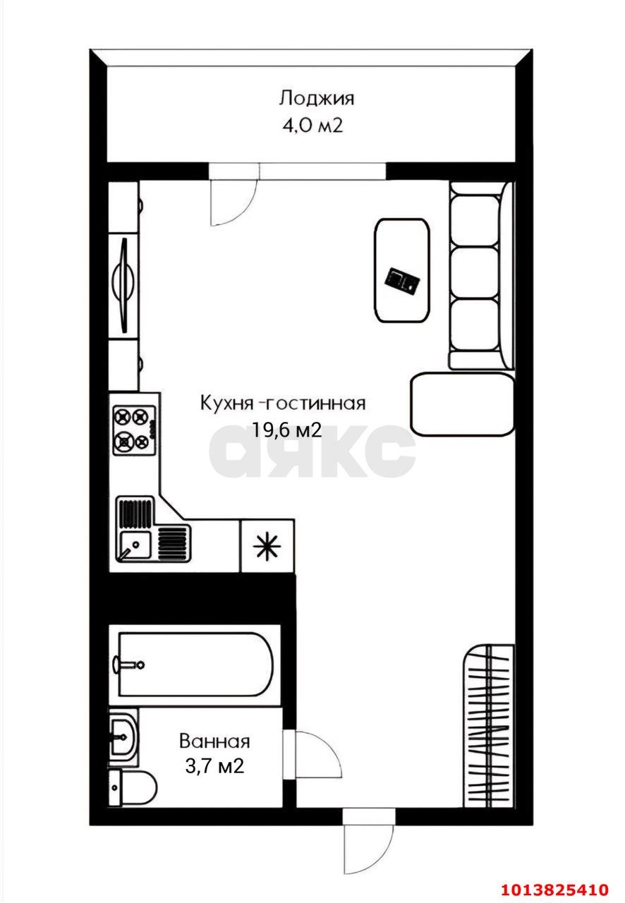 Фото №8: Студия 27 м² - Краснодар, Парк Победы, ул. Героя Пешкова, 14к2