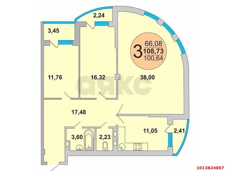 Фото №7: 3-комнатная квартира 100 м² - Краснодар, Комсомольский, ул. Симферопольская, 16