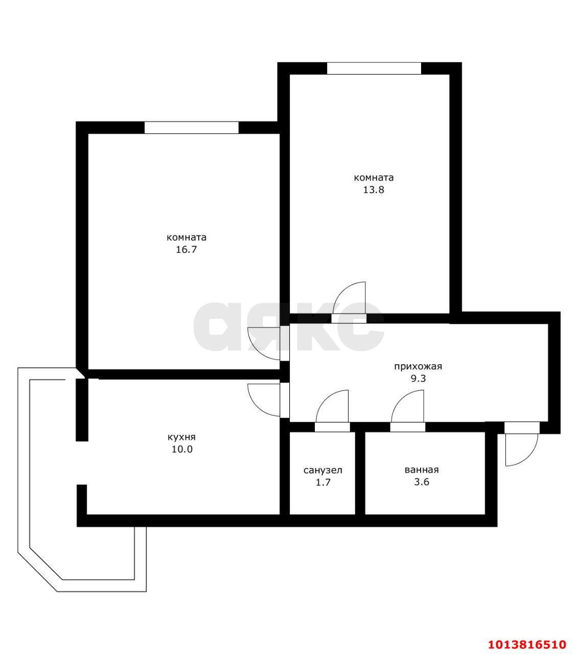 Фото №16: 2-комнатная квартира 61 м² - Краснодар, жилой комплекс Перспектива, ул. Героев-Разведчиков, 8к3