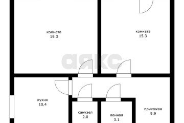 Фото №1: 2-комнатная квартира 64 м² - Яблоновский, мкр. жилой комплекс Европа, ул. Гагарина, 159/1Б