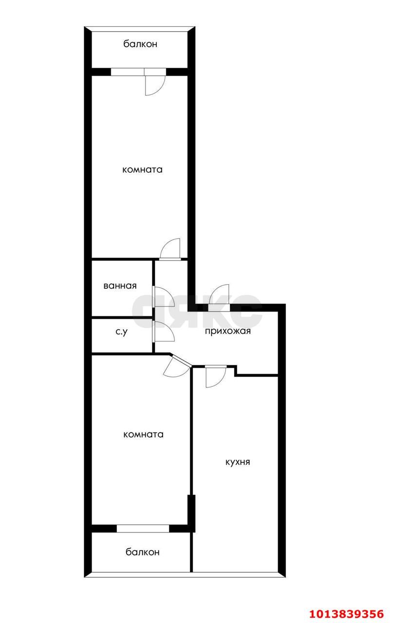 Фото №16: 2-комнатная квартира 58 м² - Краснодар, жилой комплекс Акварели-2, ул. Тепличная, 62/1к5