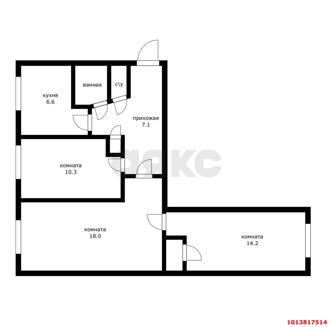 Фото №20: 3-комнатная квартира 60 м² - Краснодар, Кожзавод, ул. Брюсова, 18