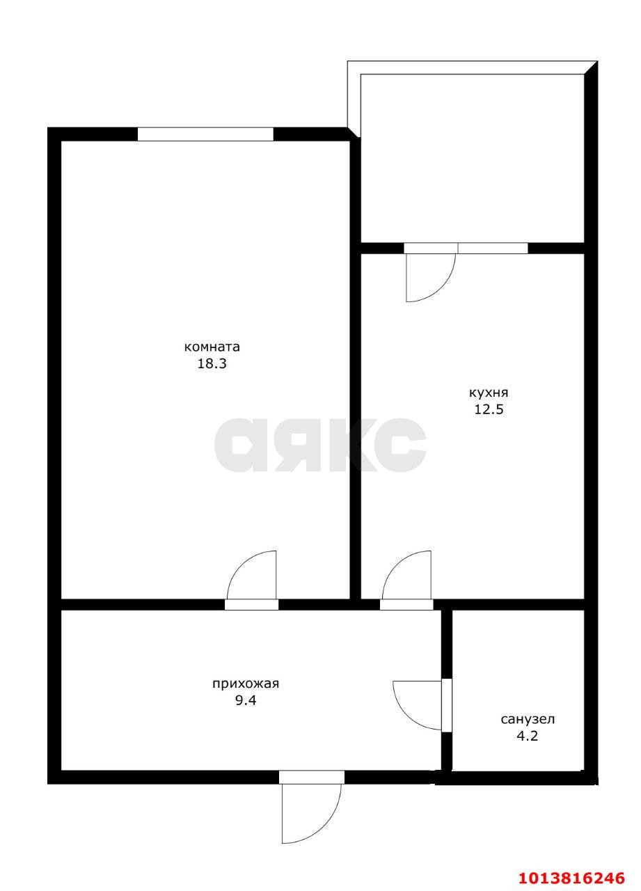 Фото №15: 1-комнатная квартира 50 м² - Краснодар, жилой комплекс Тургенев, ул. Дальняя, 8к1