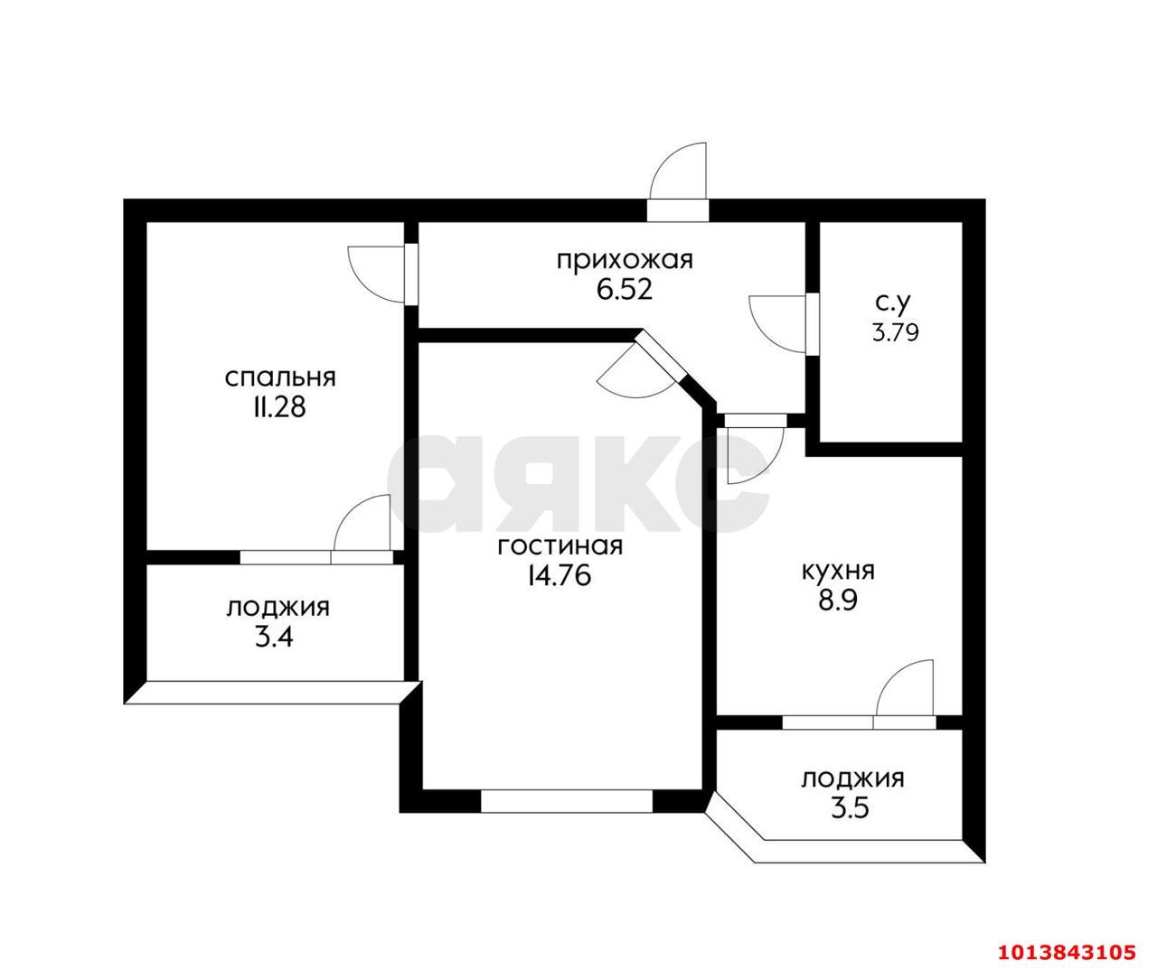 Фото №15: 2-комнатная квартира 52 м² - Краснодар, Губернский, ул. им. Героя Яцкова И.В., 15к2