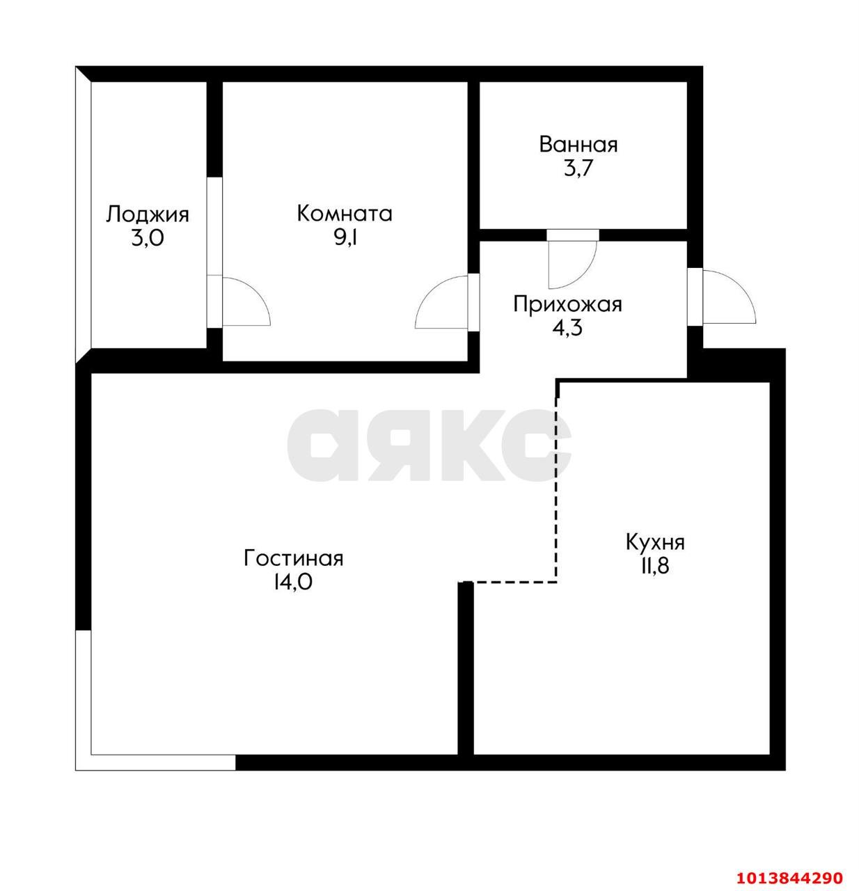 Фото №10: 2-комнатная квартира 49 м² - Краснодар, жилой комплекс Самолёт-3, ул. Ивана Беличенко, 87