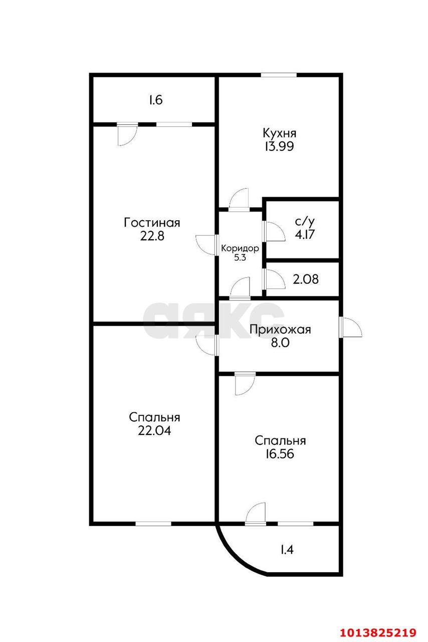 Фото №8: 3-комнатная квартира 98 м² - Краснодар, Центральный, ул. Леваневского, 187