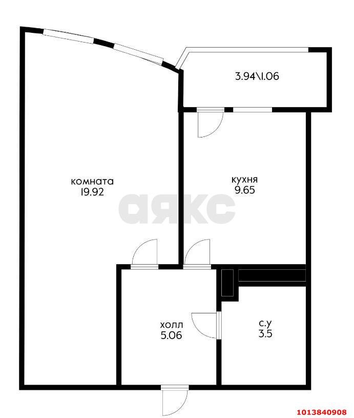 Фото №2: 1-комнатная квартира 39 м² - Краснодар, жилой комплекс Кино, ул. Уральская, 100/5