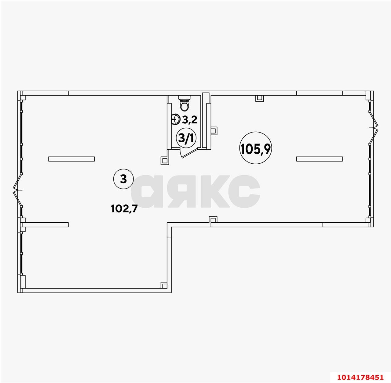 Фото №8: Торговое помещение 106 м² - Краснодар, жилой комплекс Самолёт-2, 