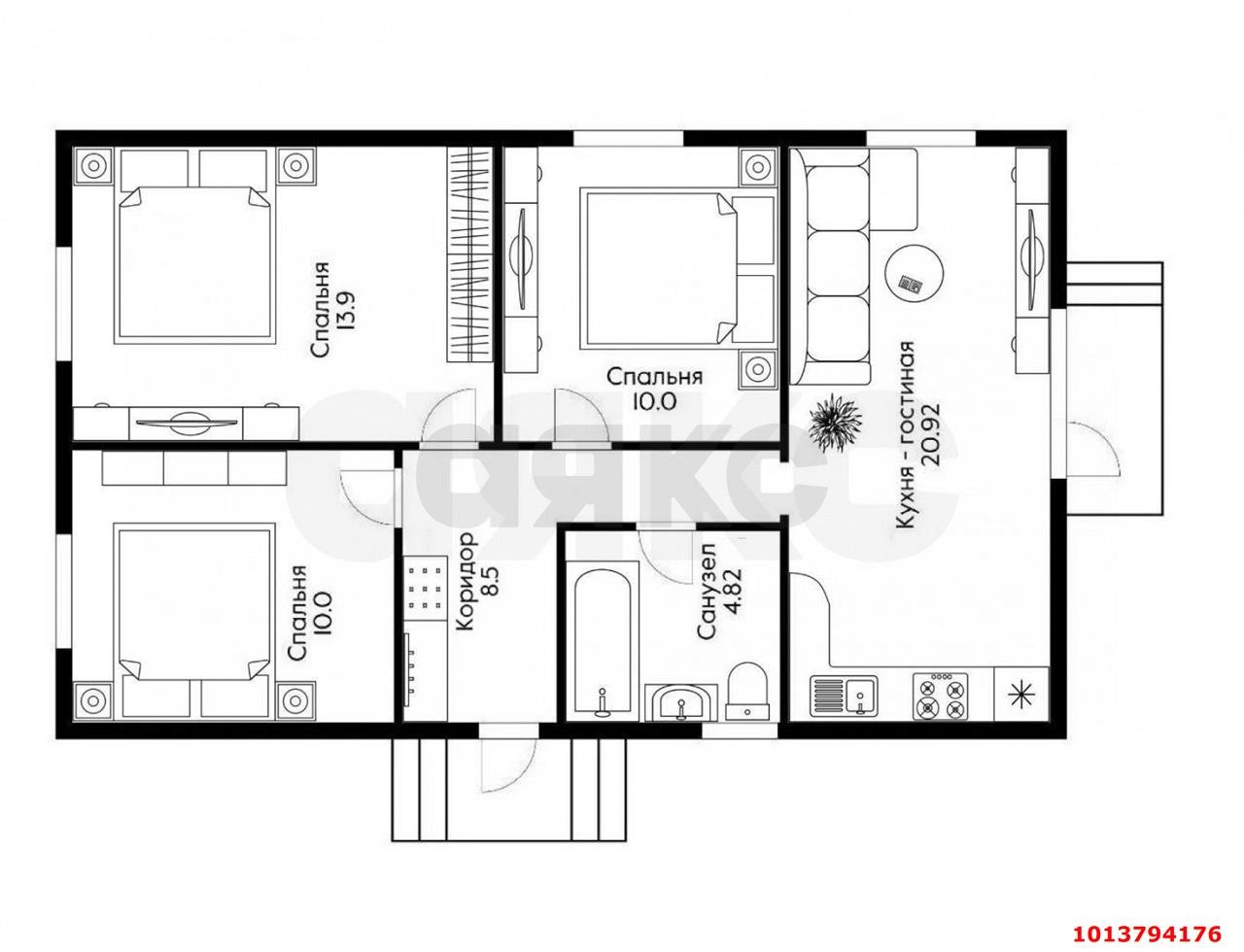 Фото №7: Дом 77 м² + 4 сот. - Южный, коттеджный  Южная столица, ул. Волжская, 40