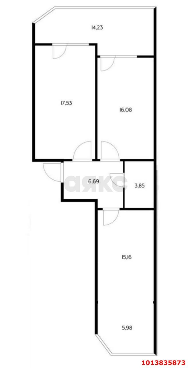 Фото №18: 2-комнатная квартира 80 м² - Краснодар, Любимово, 2