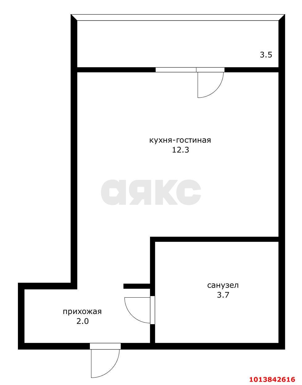 Фото №8: Студия 22 м² - Краснодар, жилой комплекс Самолёт, ул. Западный Обход, 39/2