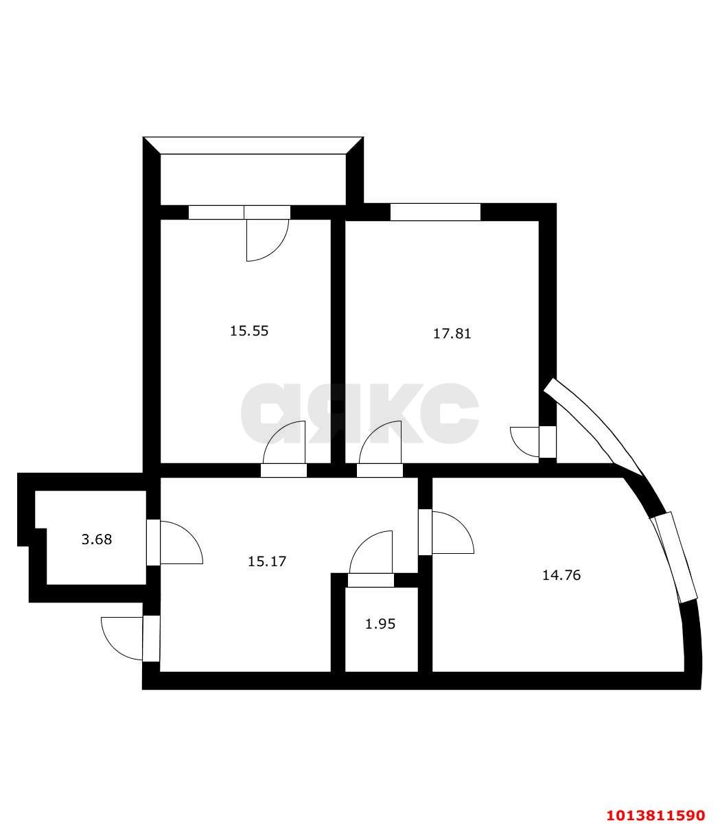 Фото №13: 2-комнатная квартира 67 м² - Краснодар, Кожзавод, ул. Минская, 122/5