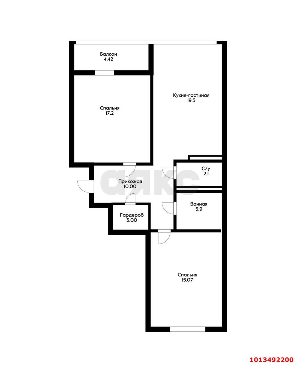 Фото №20: 2-комнатная квартира 74 м² - Краснодар, жилой комплекс На Стахановской, ул. Стахановская, 1/5