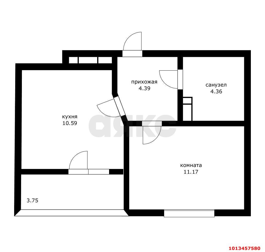 Фото №8: 1-комнатная квартира 32 м² - Краснодар, Светлоград, ул. Красных Партизан, 1/4к5