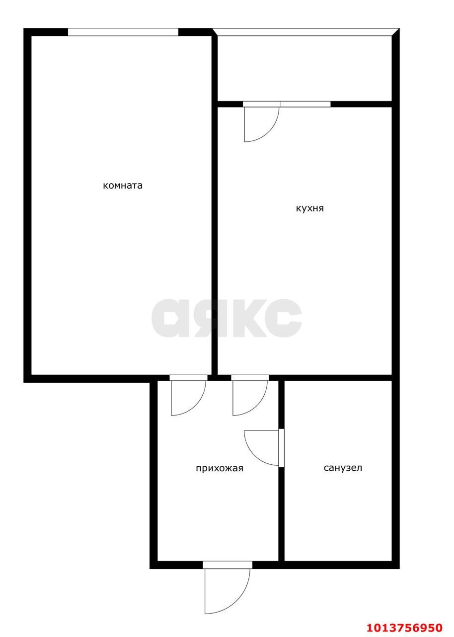 Фото №13: 1-комнатная квартира 44 м² - Краснодар, Восточно-Кругликовский, ул. имени 40-летия Победы, 123