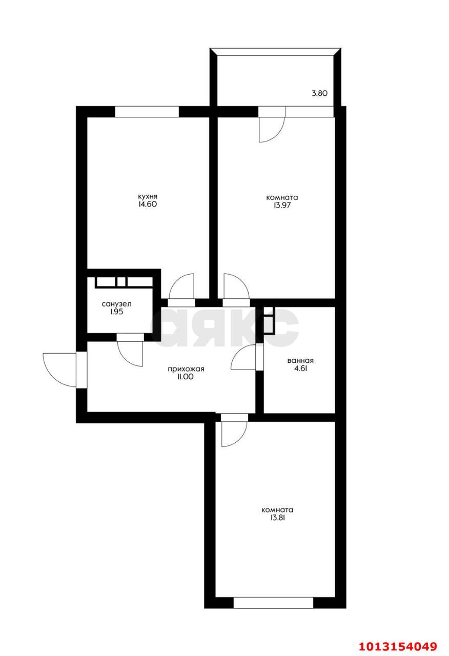 Фото №5: 2-комнатная квартира 64 м² - Краснодар, жилой комплекс Новелла, ул. Питерская, 40к3