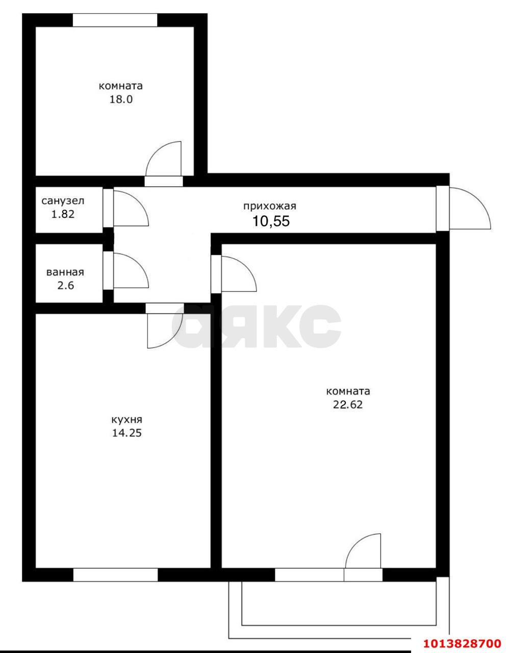 Фото №4: 2-комнатная квартира 69 м² - Краснодар, Музыкальный, ул. имени Ф.И. Шаляпина, 31В