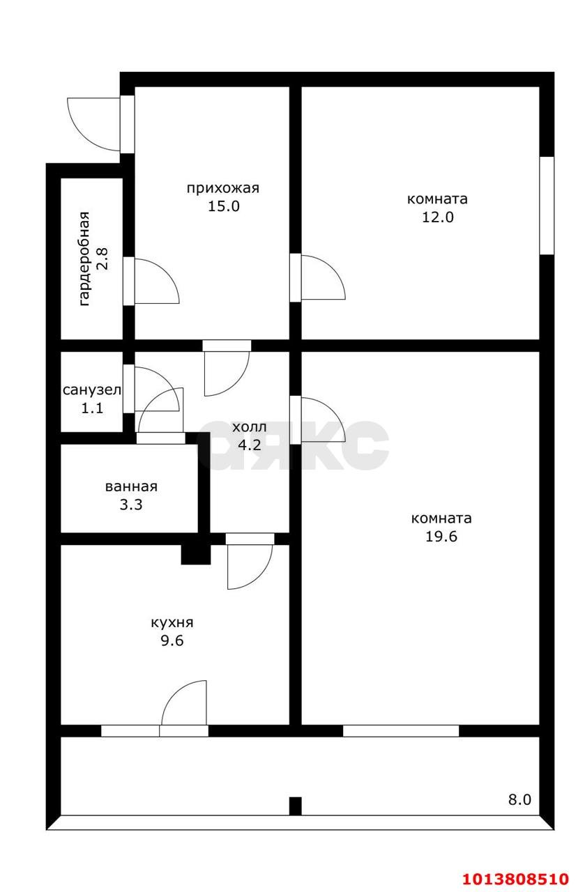 Фото №15: 2-комнатная квартира 65 м² - Краснодар, Юбилейный, пр-кт Чекистов, 38