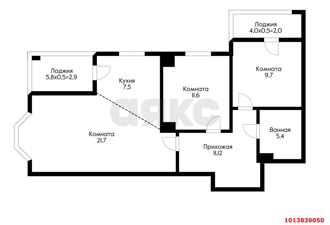 Фото №14: 3-комнатная квартира 77 м² - Краснодар, жилой комплекс Дружный, б-р Адмиралтейский, 3к1