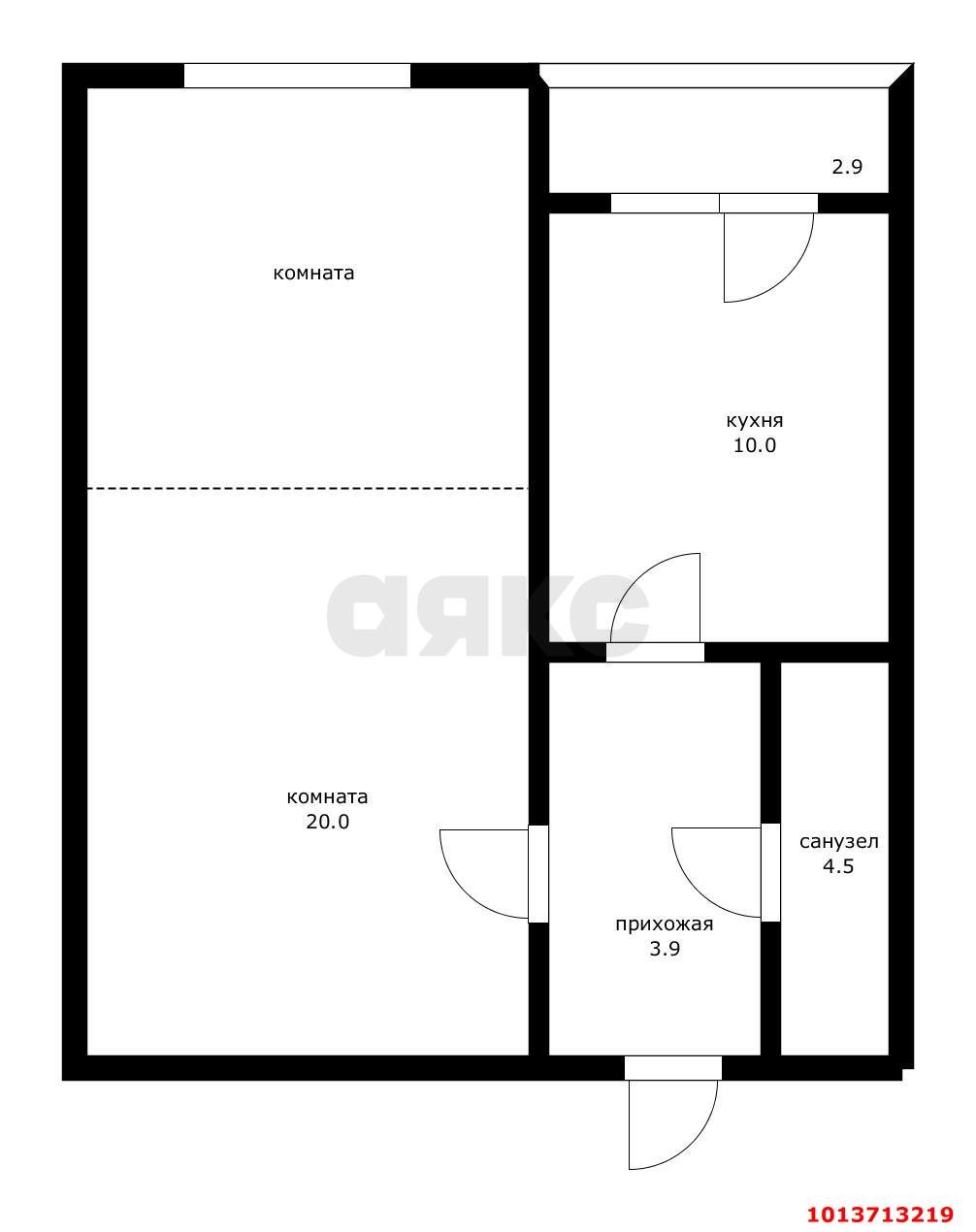 Фото №13: 1-комнатная квартира 40 м² - Краснодар, жилой комплекс Новелла, ул. Питерская, 40к3