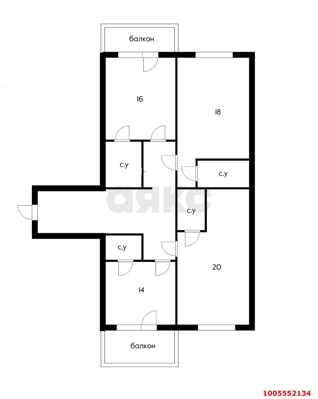 Фото №4: Студия 112 м² - Новая Адыгея, жилой комплекс Новая Адыгея, ул. Бжегокайская, 90/1к4