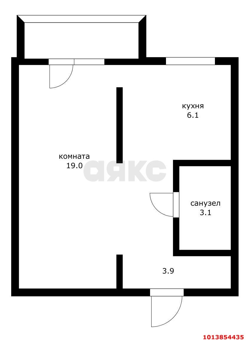 Фото №19: 1-комнатная квартира 32 м² - Краснодар, Фестивальный, ул. Атарбекова, 47