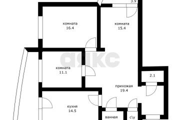 Фото №2: 3-комнатная квартира 82 м² - Краснодар, мкр. жилой комплекс Цветы, ул. Круговая, 4Вк6