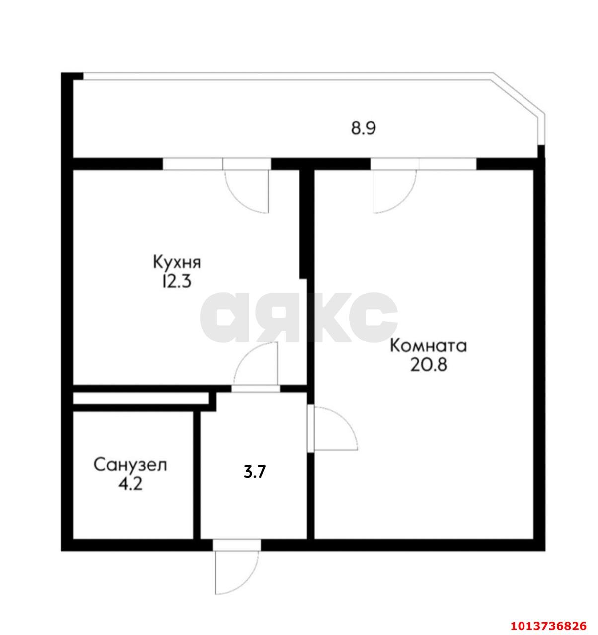 Фото №15: 1-комнатная квартира 49 м² - Краснодар, Табачная Фабрика, ул. Табачная, 1/1к1