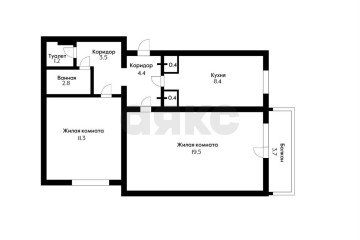 Фото №1: 2-комнатная квартира 55 м² - Краснодар, мкр. Комсомольский, ул. Уральская, 168