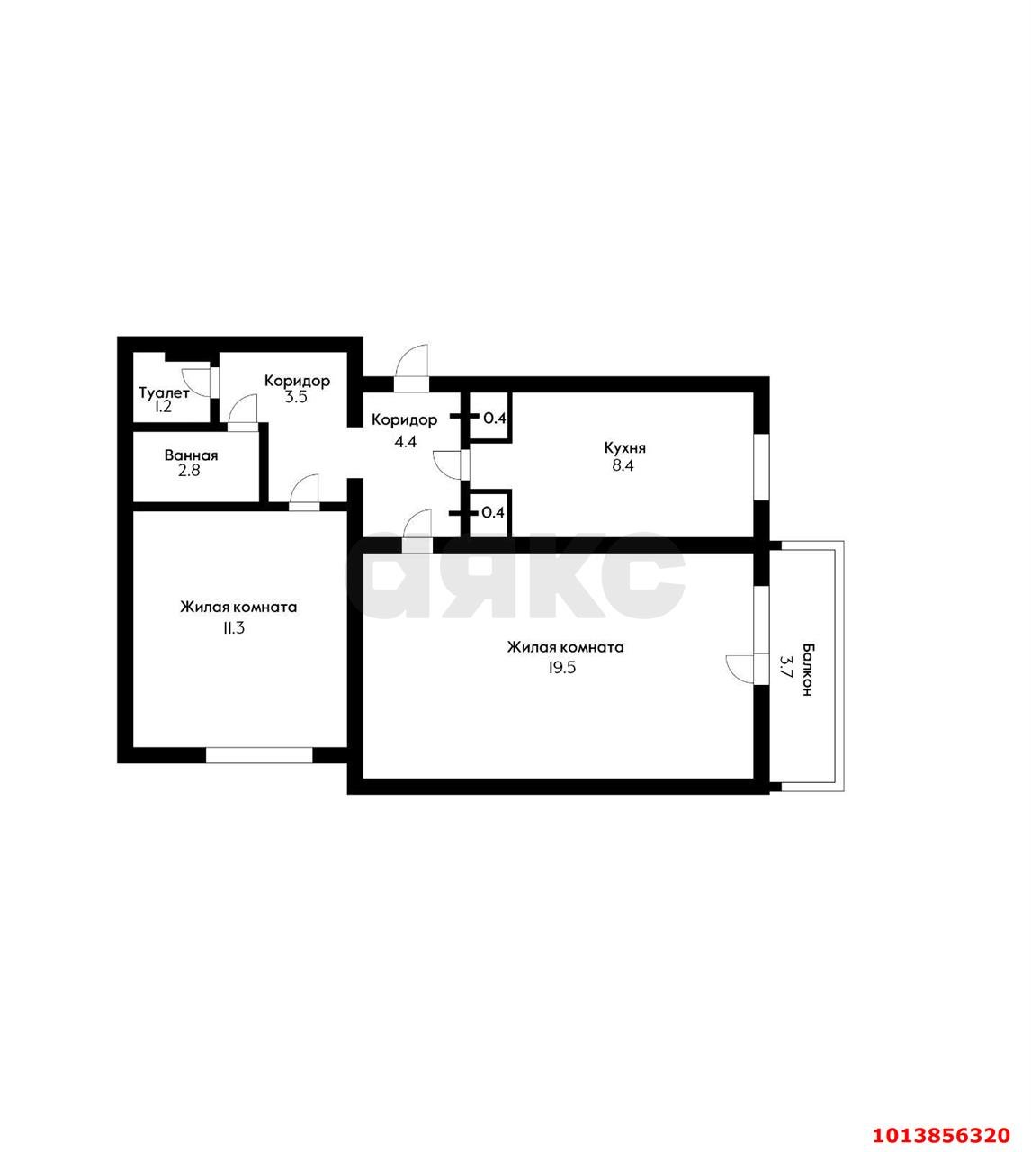 Фото №1: 2-комнатная квартира 55 м² - Краснодар, Комсомольский, ул. Уральская, 168