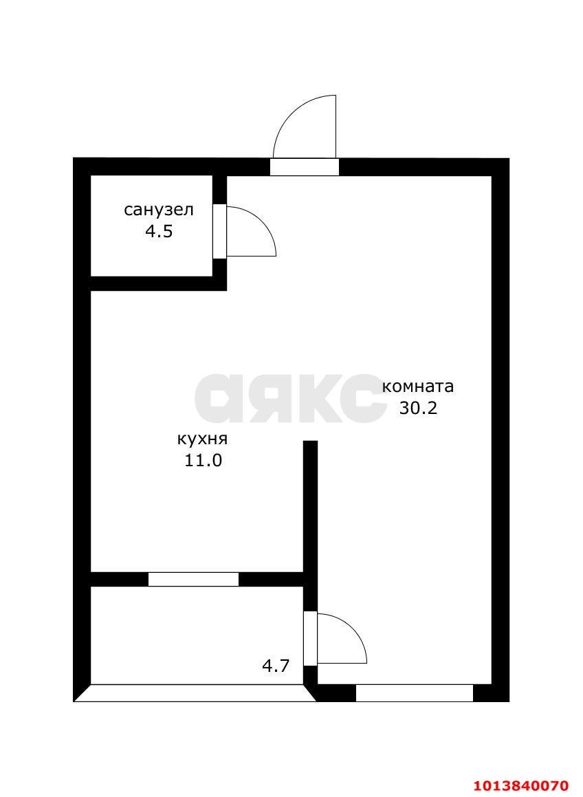 Фото №13: 1-комнатная квартира 52 м² - Краснодар, Солнечный, пр-кт Константина Образцова, 25/1