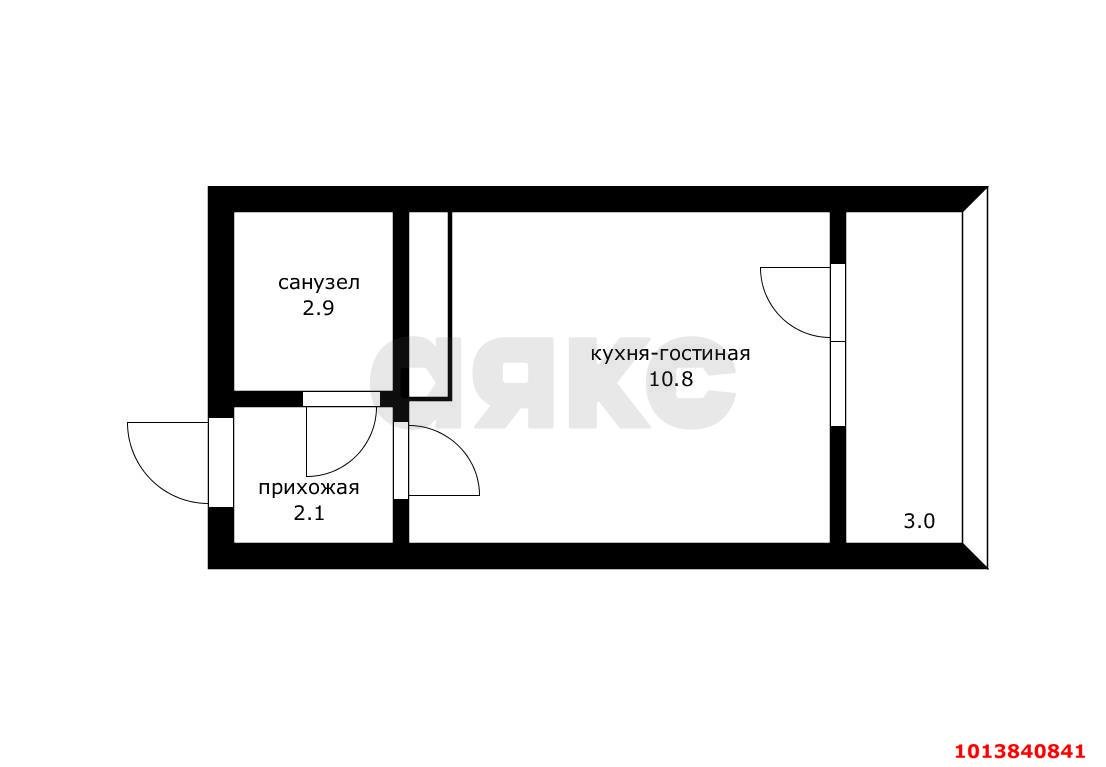 Фото №6: Студия 16 м² - Краснодар, жилой комплекс Самолёт-5, ул. Константина Гондаря, 105