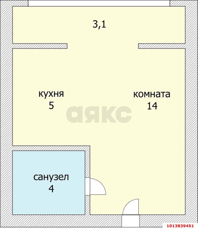 Фото №6: Студия 26 м² - Российский, Прикубанский внутригородской округ, ул. Шевкунова, 20