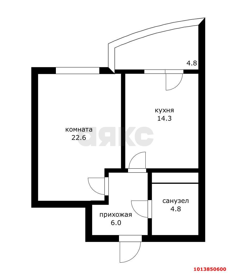 Фото №10: 1-комнатная квартира 52 м² - Краснодар, жилой комплекс Екатеринодар, пр-кт Константина Образцова, 6/2