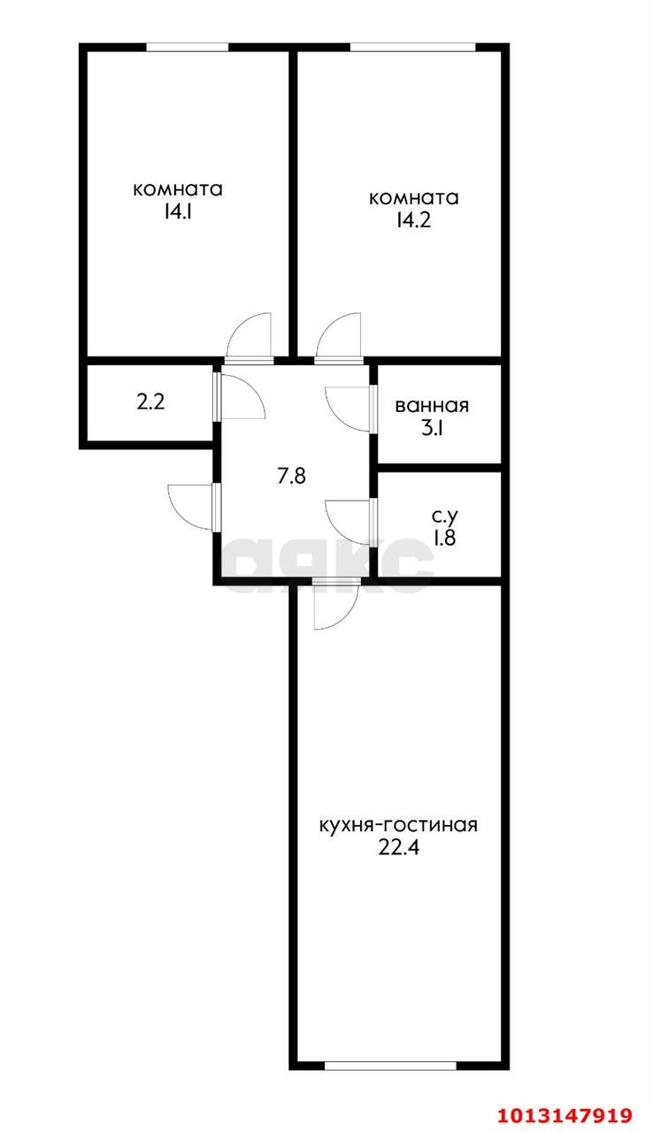 Фото №5: 2-комнатная квартира 64 м² - Новая Адыгея, жилой комплекс Мега-Победа 2, ул. Песочная, 1к5