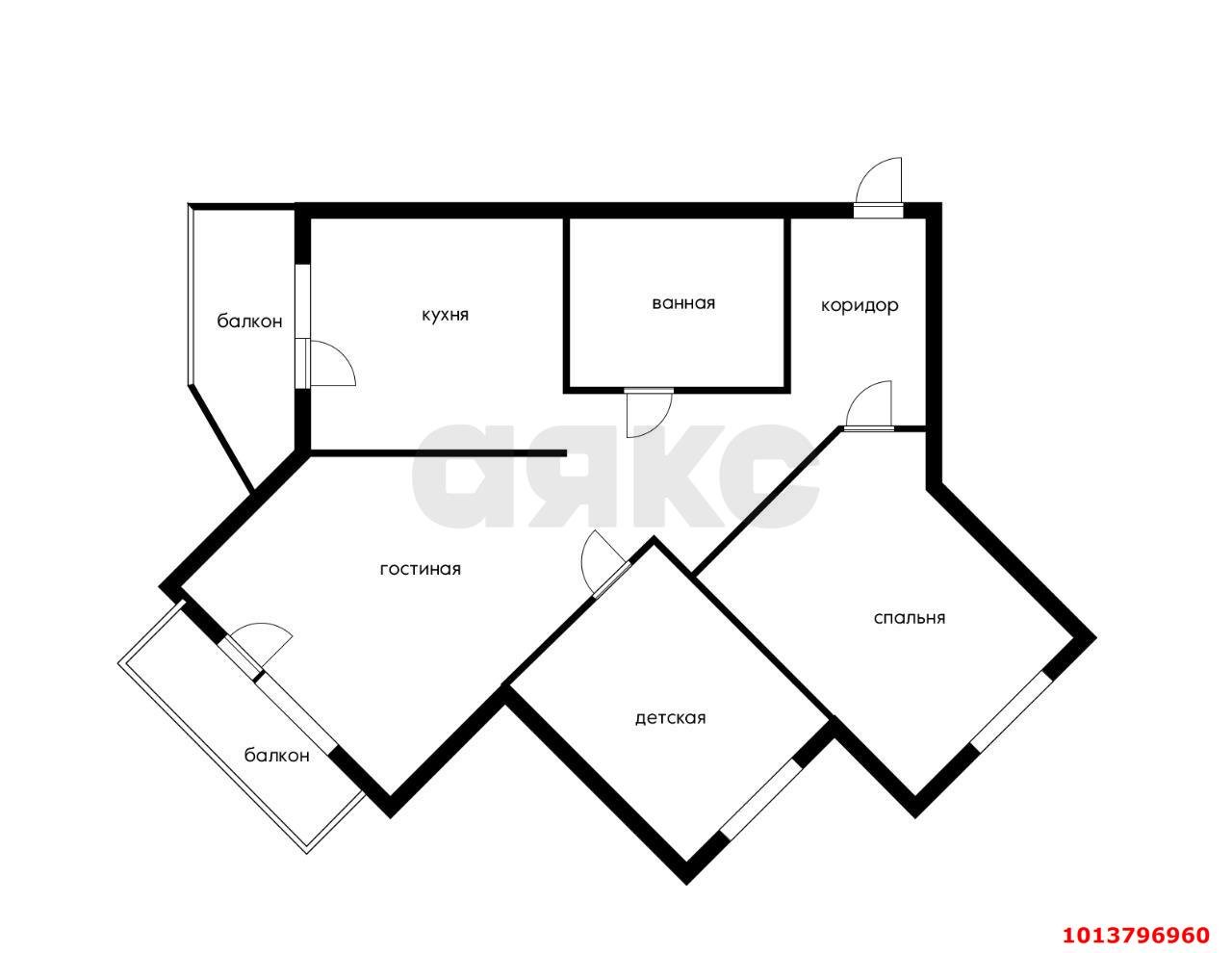 Фото №16: 3-комнатная квартира 85 м² - Краснодар, жилой комплекс Бауинвест, ул. имени 40-летия Победы, 184к2